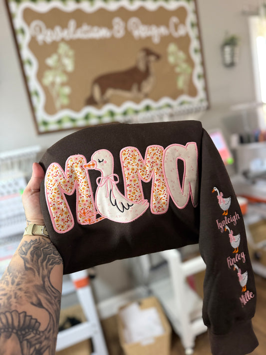 Mama Goose Chocolate Gildan Crew