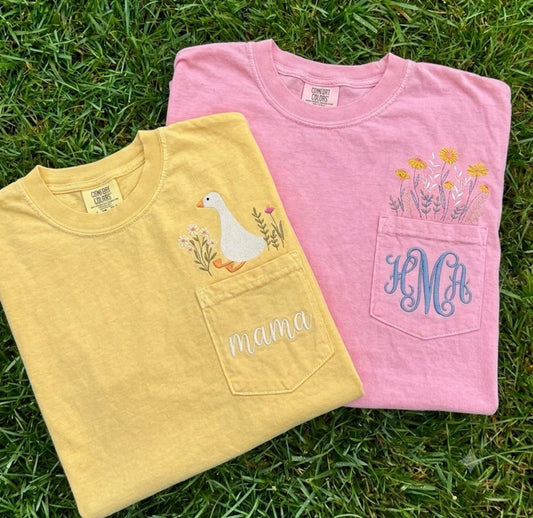 Floral pocket T-shirt
